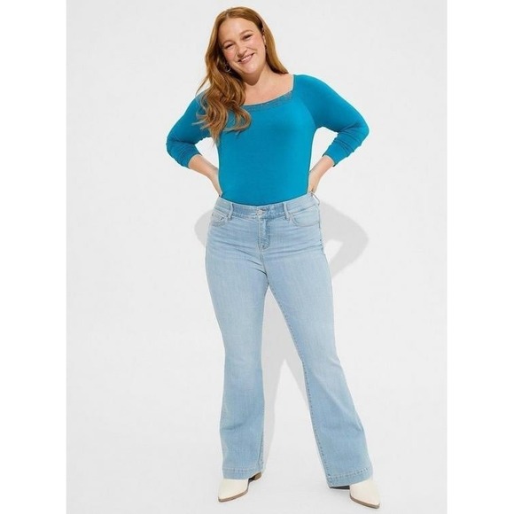 NWT Torrid Super Soft Lace Inset Long Sleeve Top 2X - Picture 2 of 11